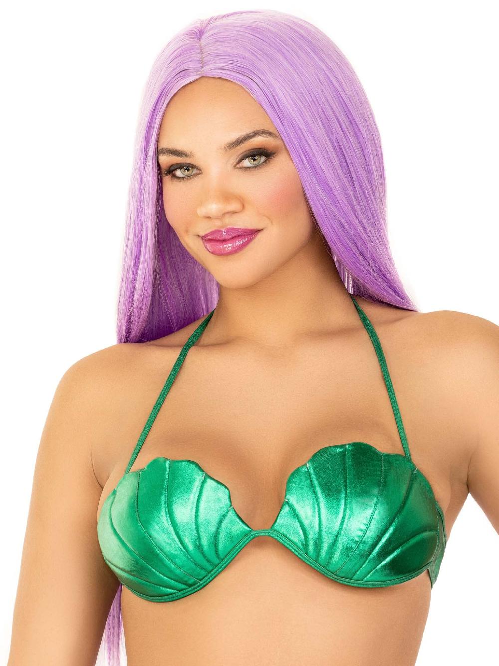Leg Avenue Mermaid Shell Bra Top Purple