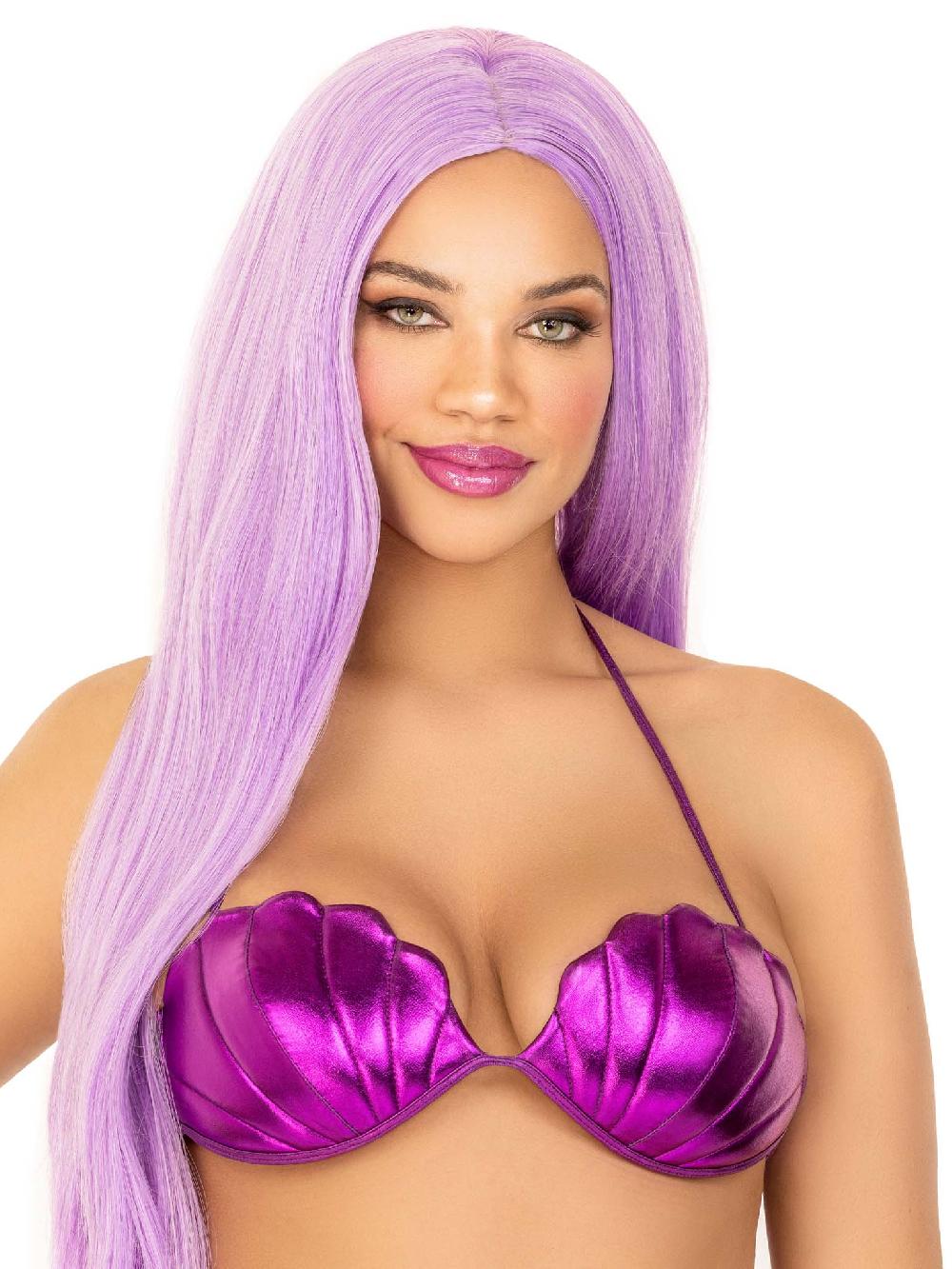 leg avenue Mermaid Shell Bra Top Purple