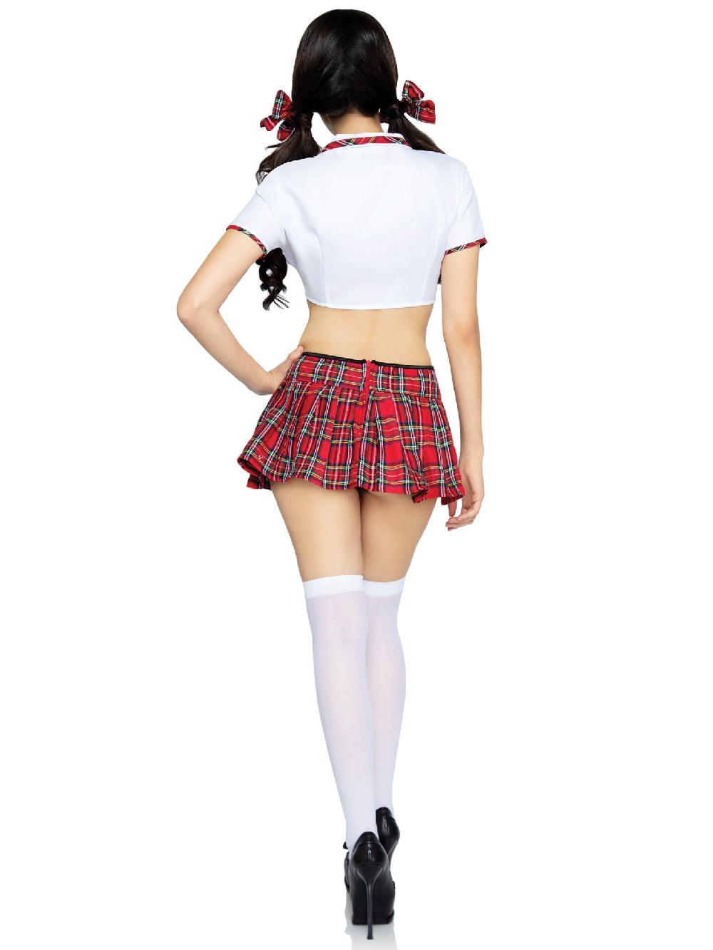 Leg Avenue Miss Prep School Costume Red/White