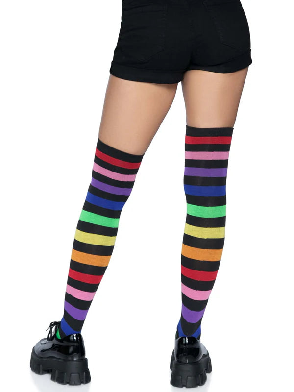 Leg Avenue Ms. Frank Rainbow Sock Hosiery Bundle