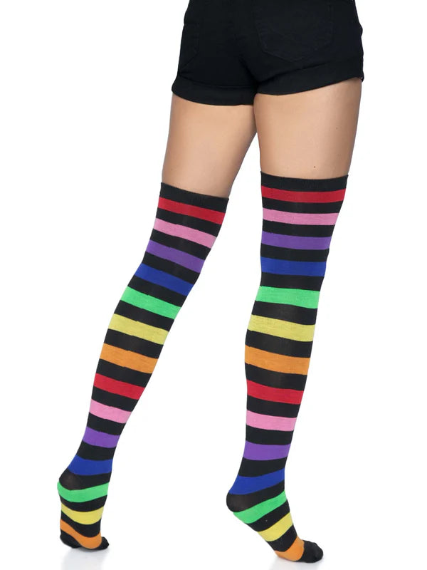 Leg Avenue Ms. Frank Rainbow Sock Hosiery Bundle