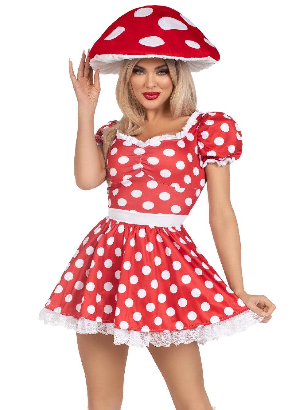 Leg Avenue Mushroom Hat Red/White