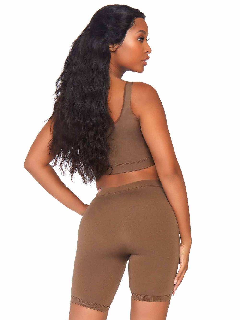 Leg Avenue Naked Base Bike Short Set Nude