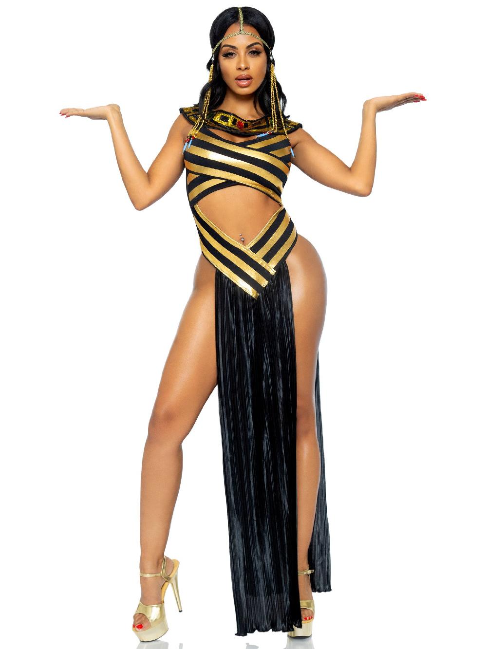 Leg Avenue Nile Queen Catsuit Costume Gold/Black