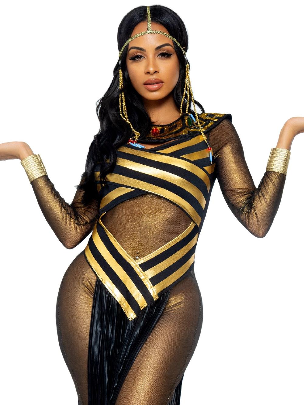 leg avenue Nile Queen Catsuit Costume Gold/Black