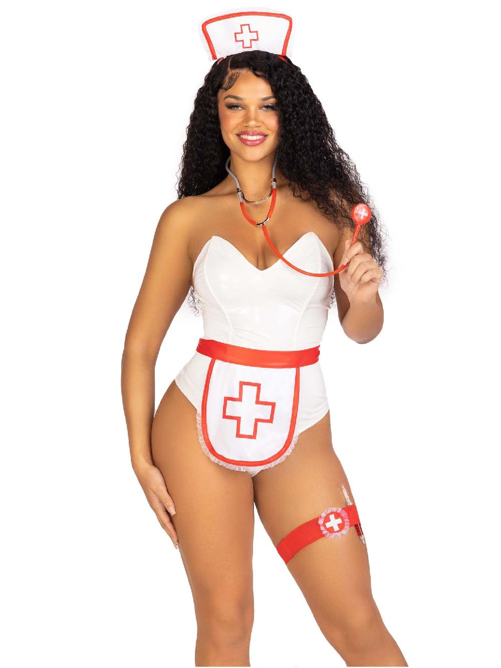 leg avenue Nurse Costume Kit White/Red