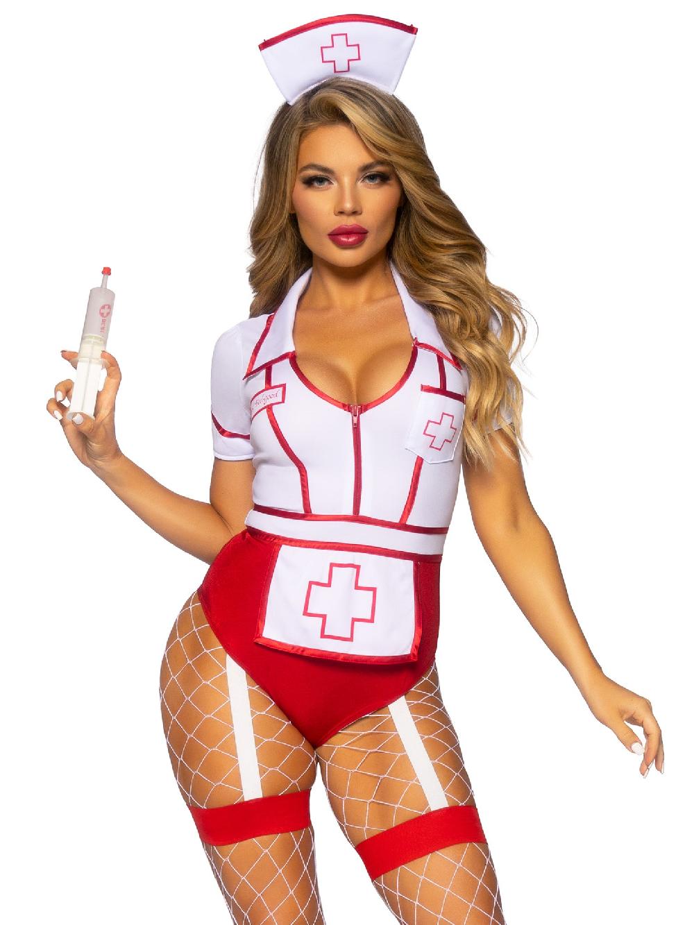 Leg Avenue Nurse Feelgood Sexy Costume Green/White