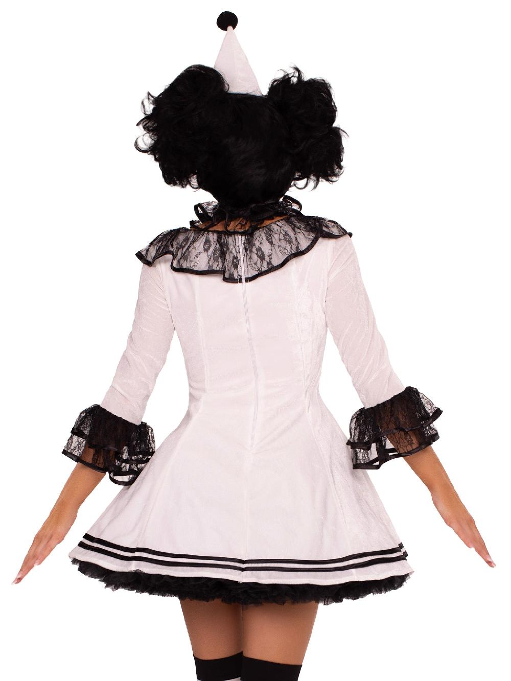Leg Avenue Pierrot Clown Costume White/Black