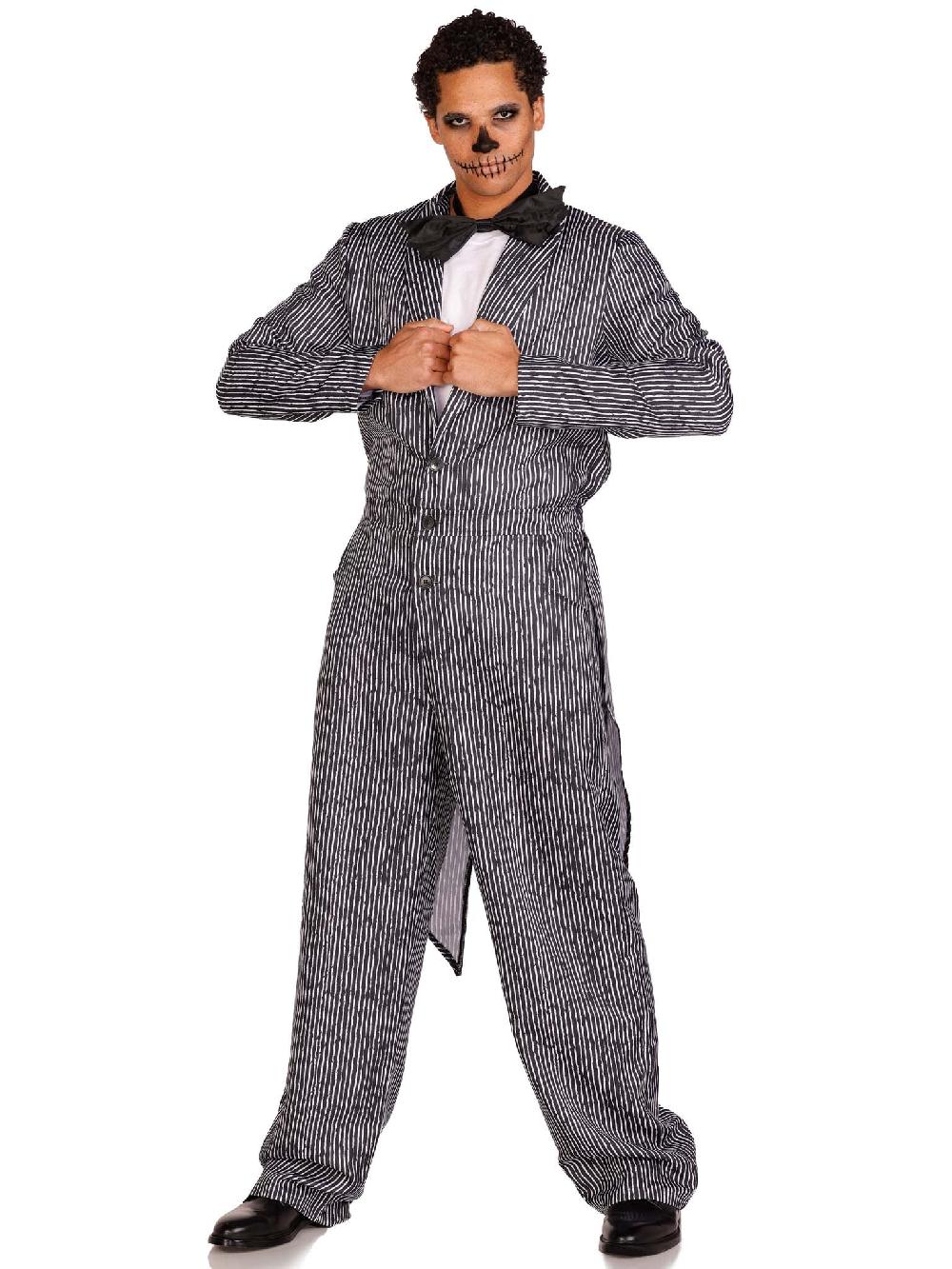 Leg Avenue Pinstriped Tux Costume Black/White