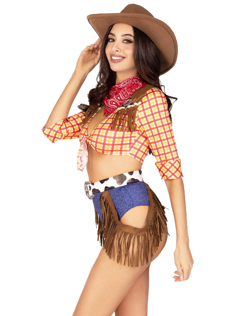 Leg Avenue Playful Cowgirl Costume Yellow