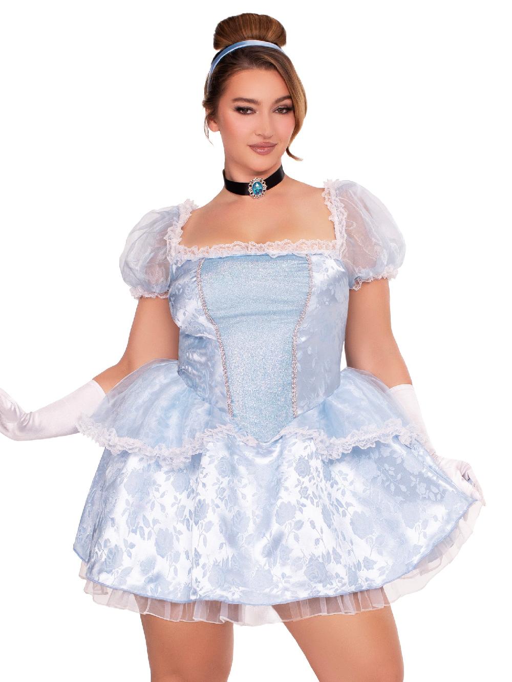 leg avenue Plus Ballroom Babe Costume Blue