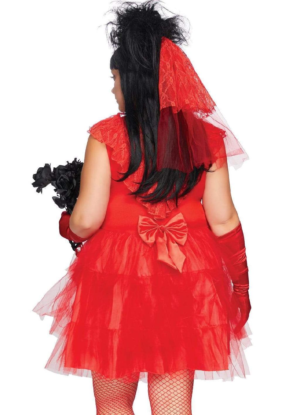 Leg Avenue Plus Beetle Bride Costume Red