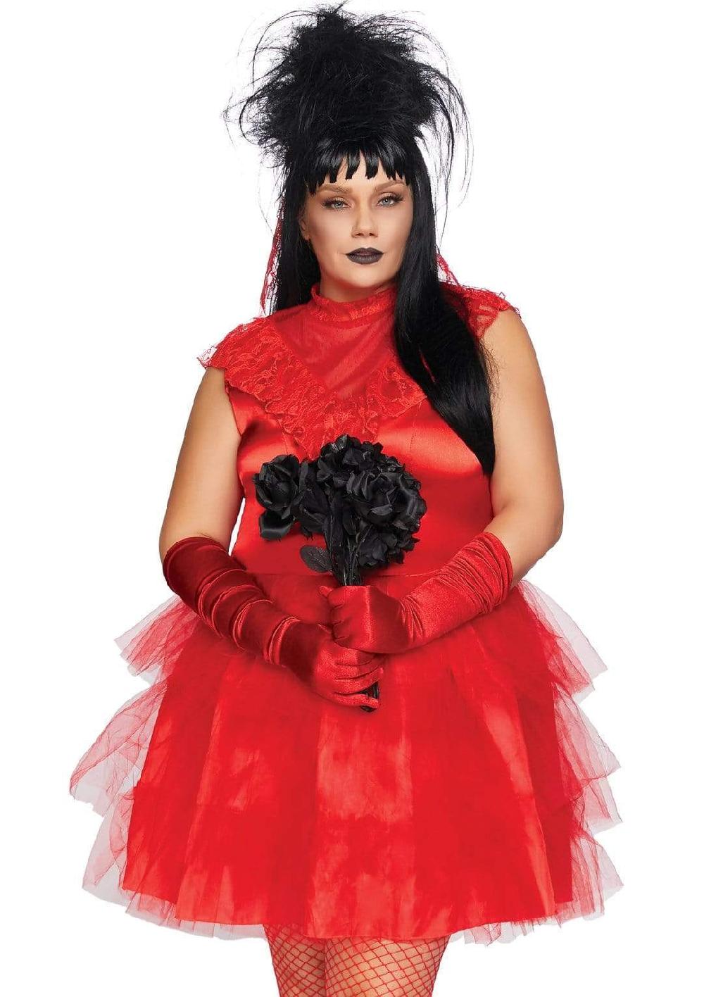 leg avenue Plus Beetle Bride Costume Red