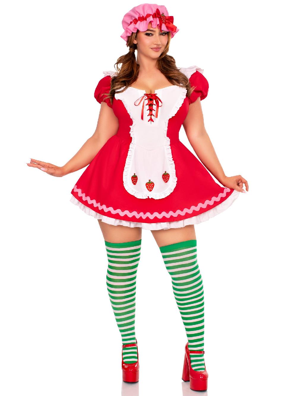 Leg Avenue Plus Berry Cutie Costume Red