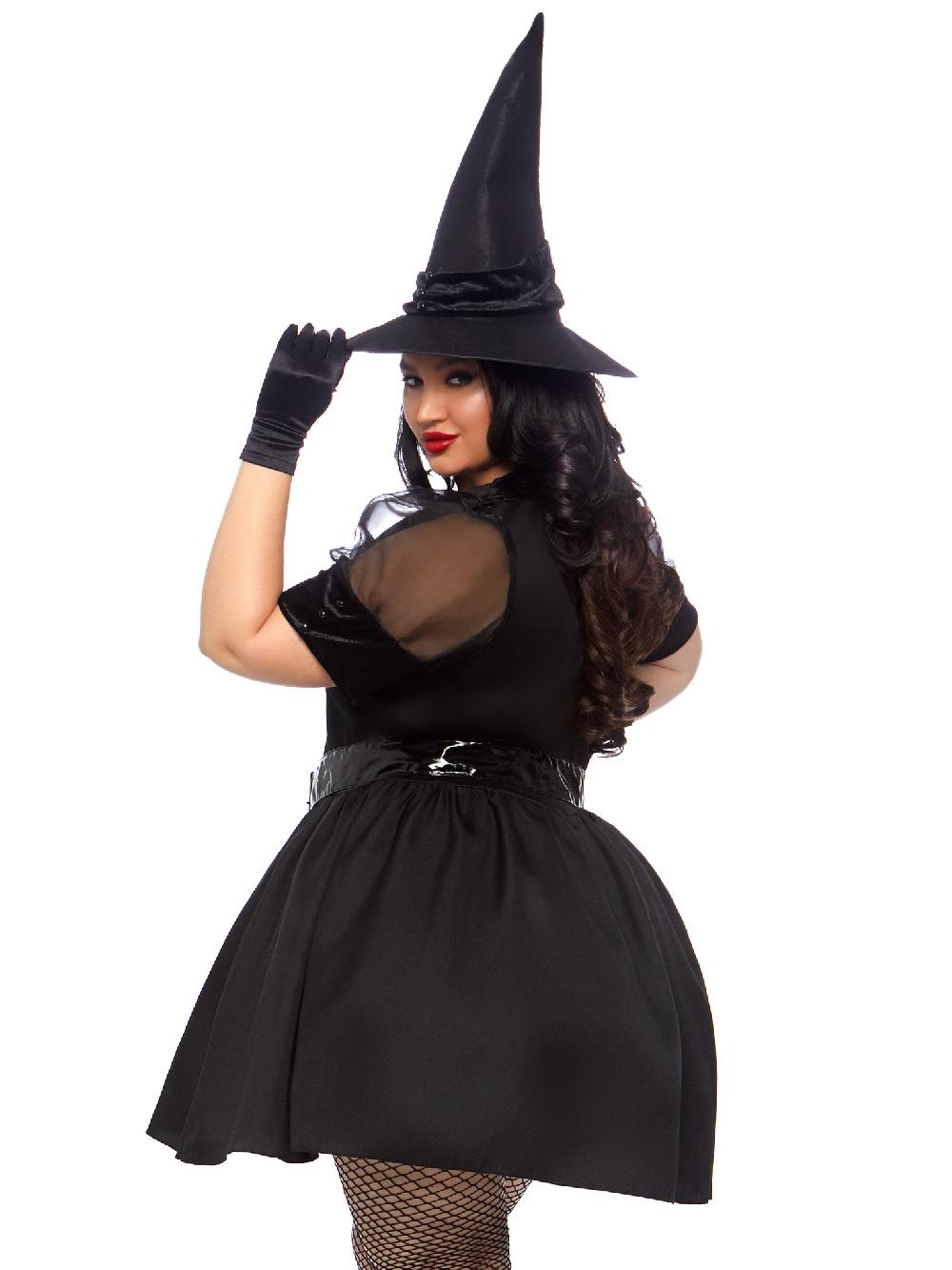 Leg Avenue Plus Bewitching Witch Costume Black