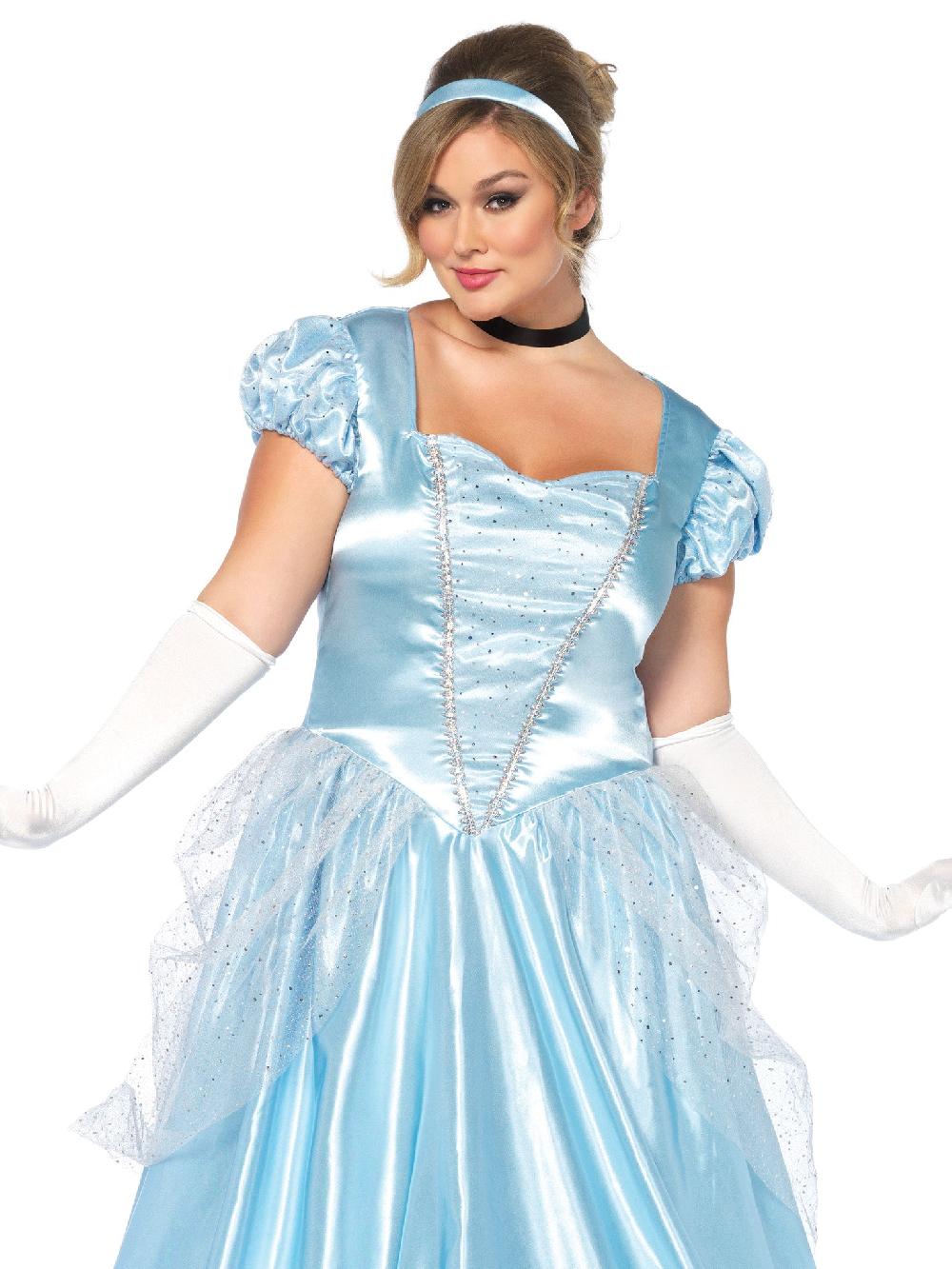 leg avenue Plus Classic Cinderella Costume Blue