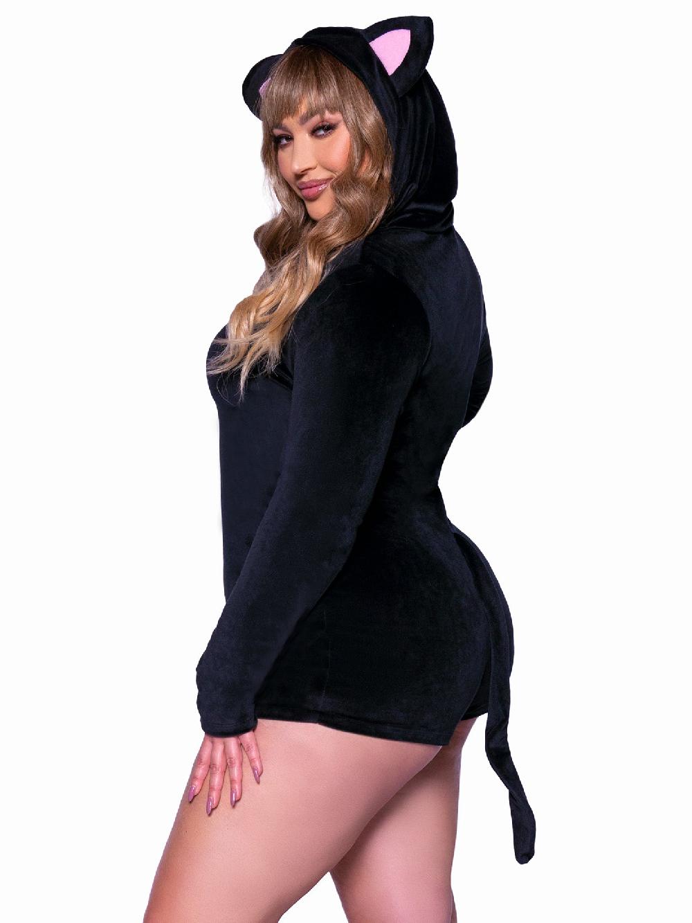 Leg Avenue Plus Comfy Cat Costume Black