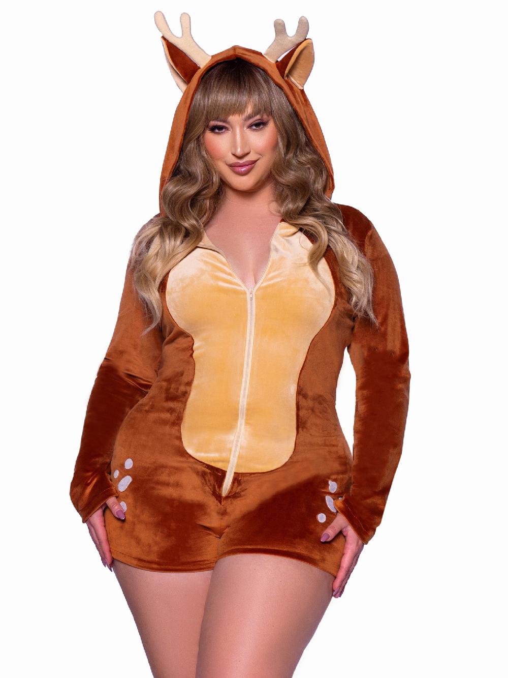 Leg Avenue Plus Comfy Fawn Costume Brown
