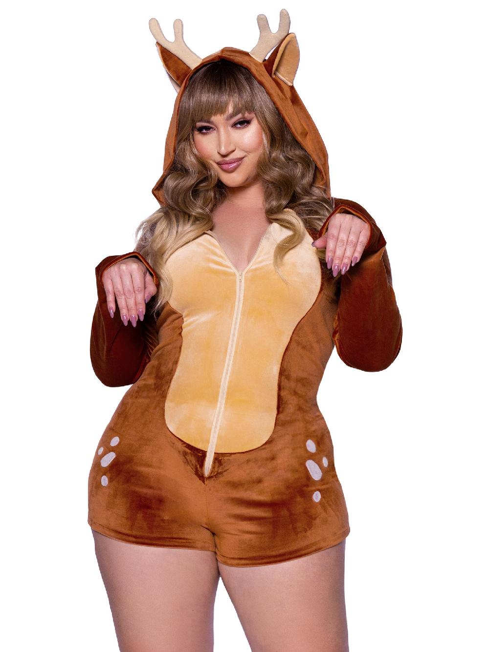 leg avenue Plus Comfy Fawn Costume Brown