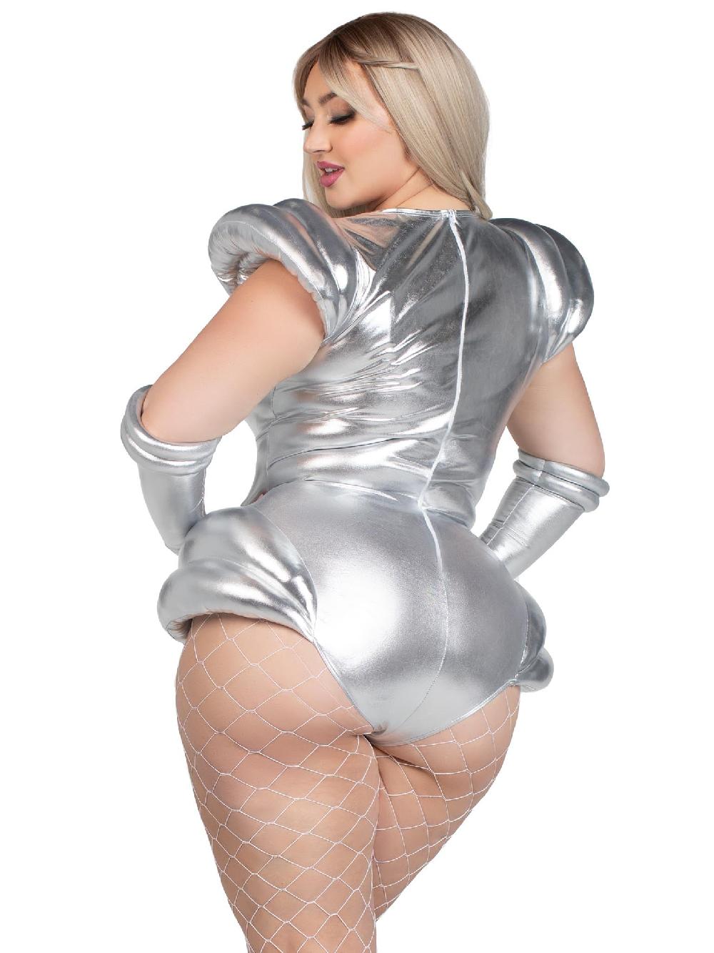 Leg Avenue Plus Cosmic Cutie Alien Costume Silver
