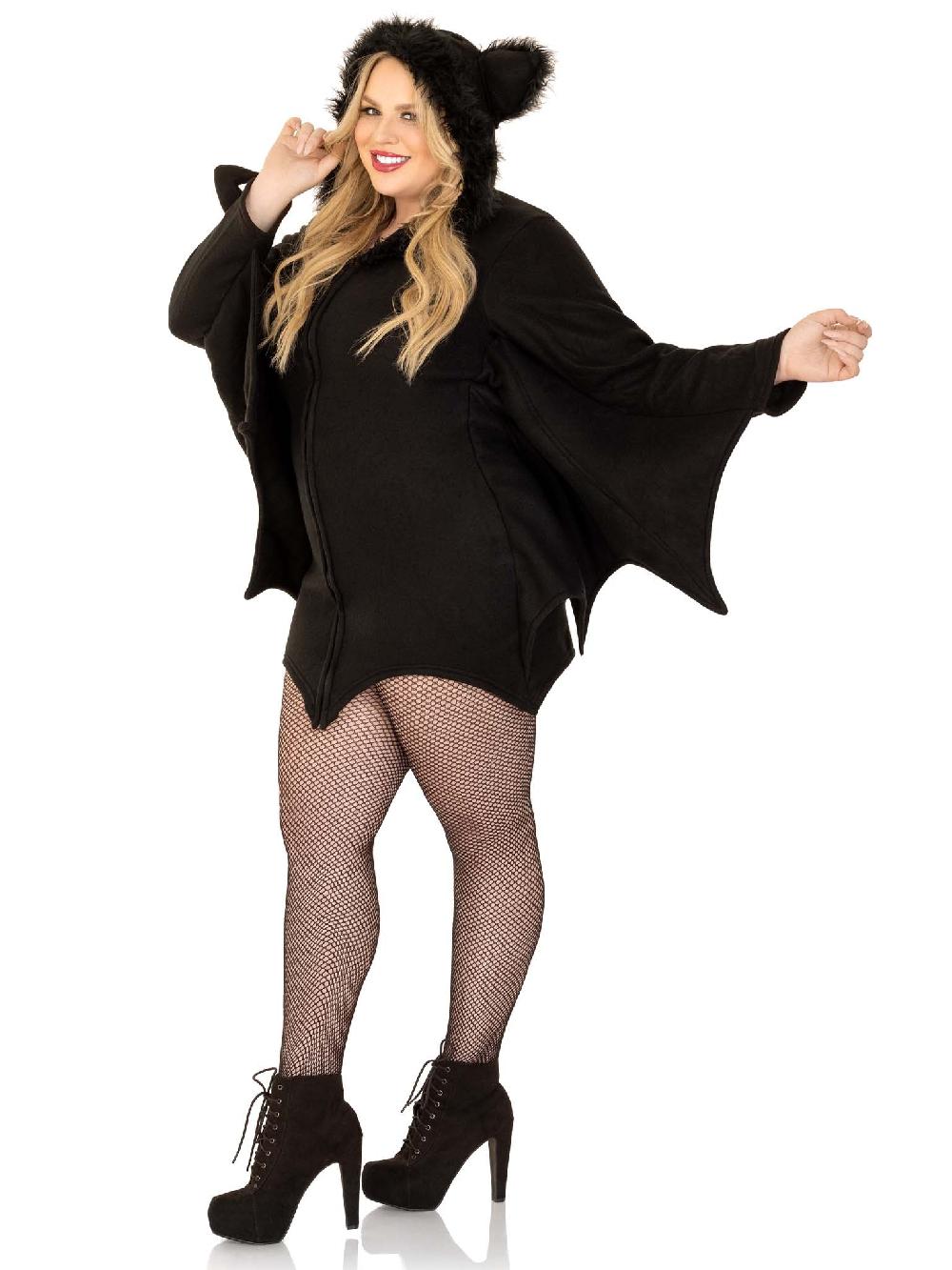 Leg Avenue Plus Cozy Bat Costume Black