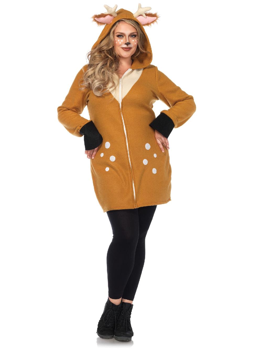 Leg Avenue Plus Cozy Fawn Costume Brown