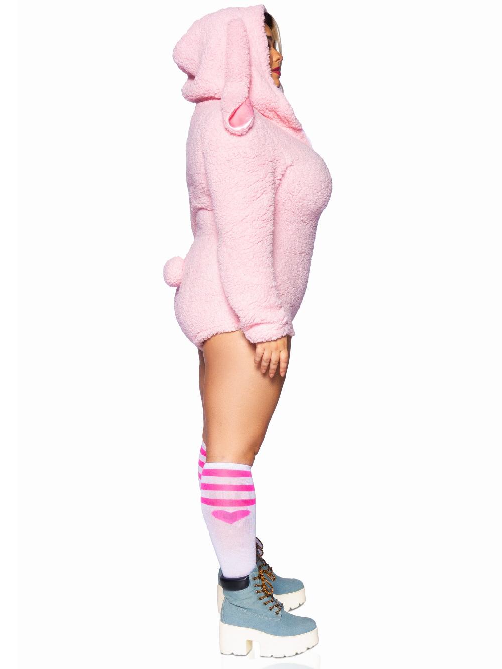 Leg Avenue Plus Cuddle Bunny Costume Pink