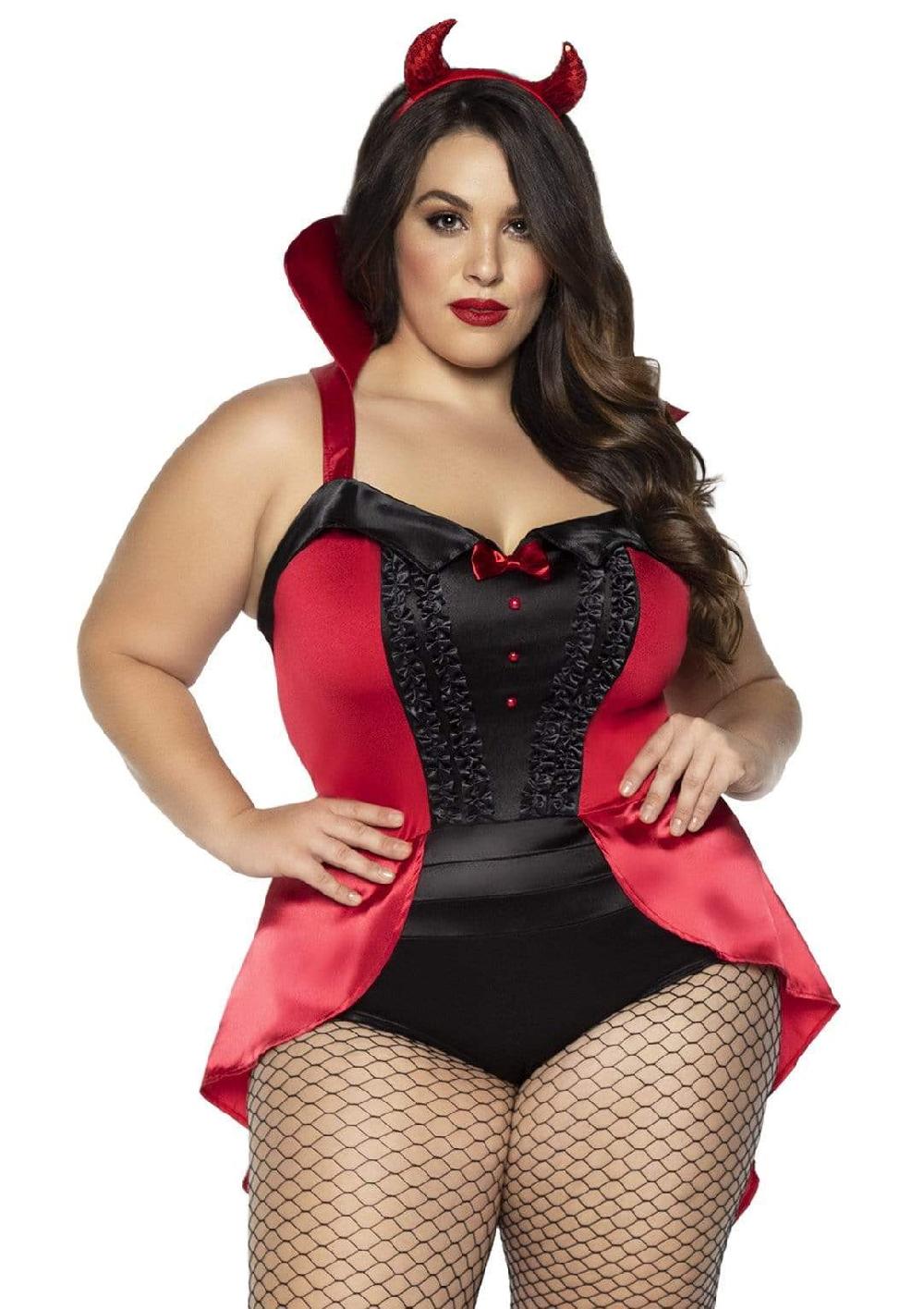 leg avenue Plus Devilish Darling Costume Red