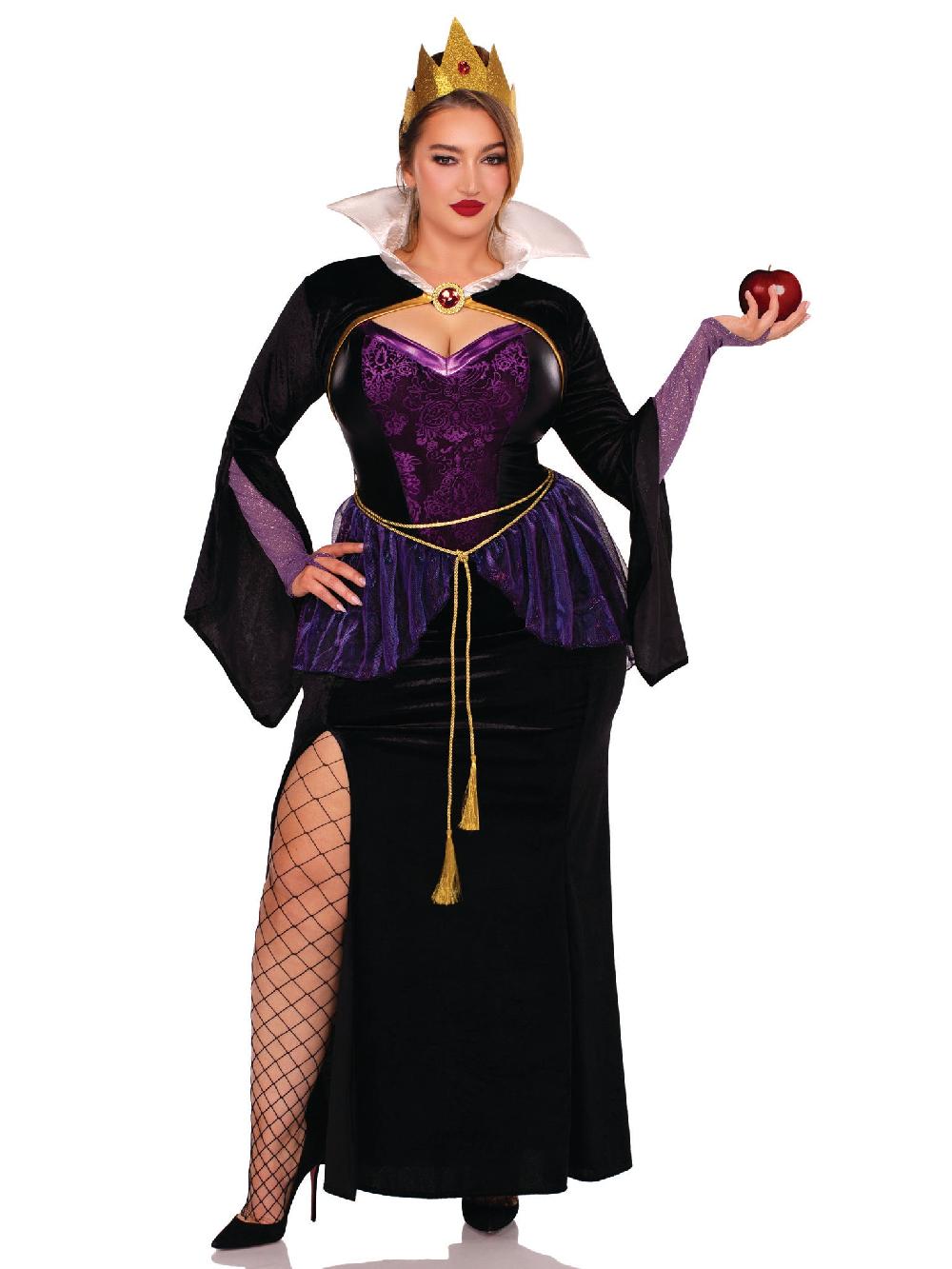 Leg Avenue Plus Evil Queen Costume Black/Purple