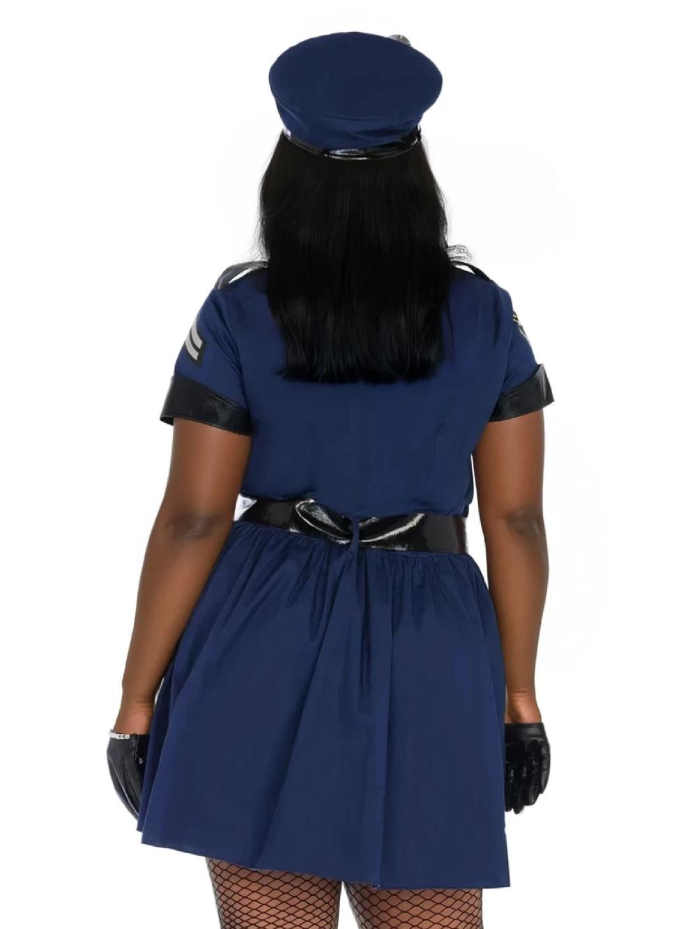 Leg Avenue Plus Flirty Cop Costume Blue