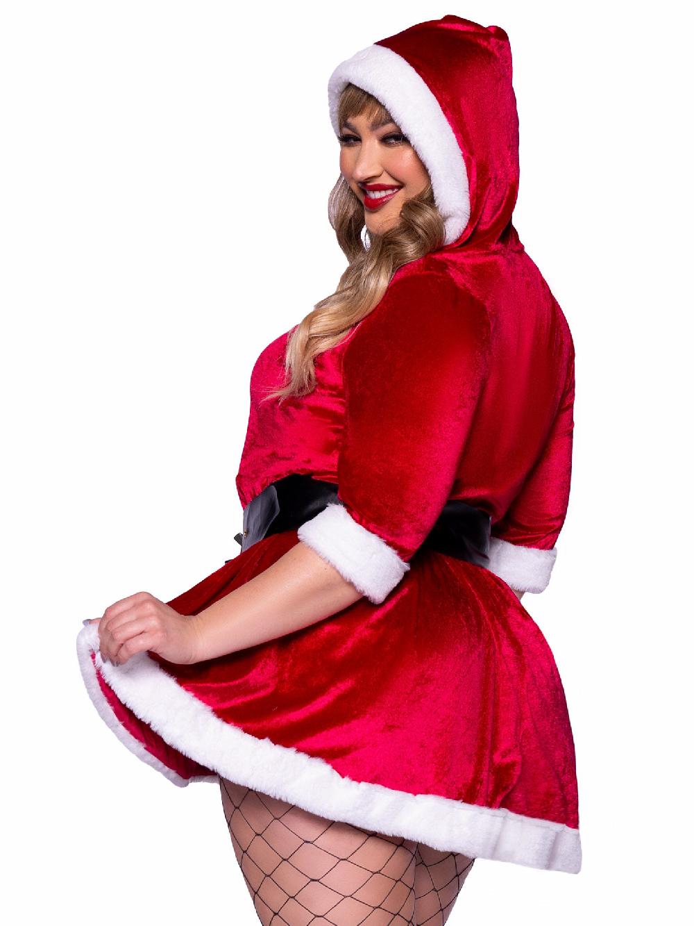 Leg Avenue Plus Mrs Claus Costume Red/White