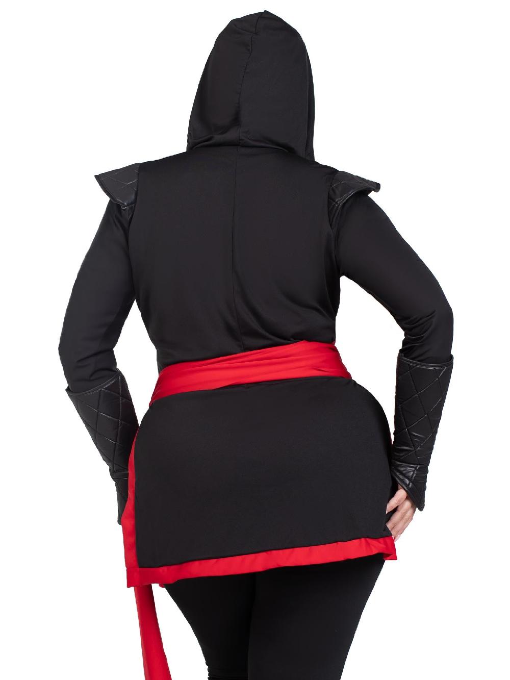 Leg Avenue Plus Ninja Assassin Costume Black/Red
