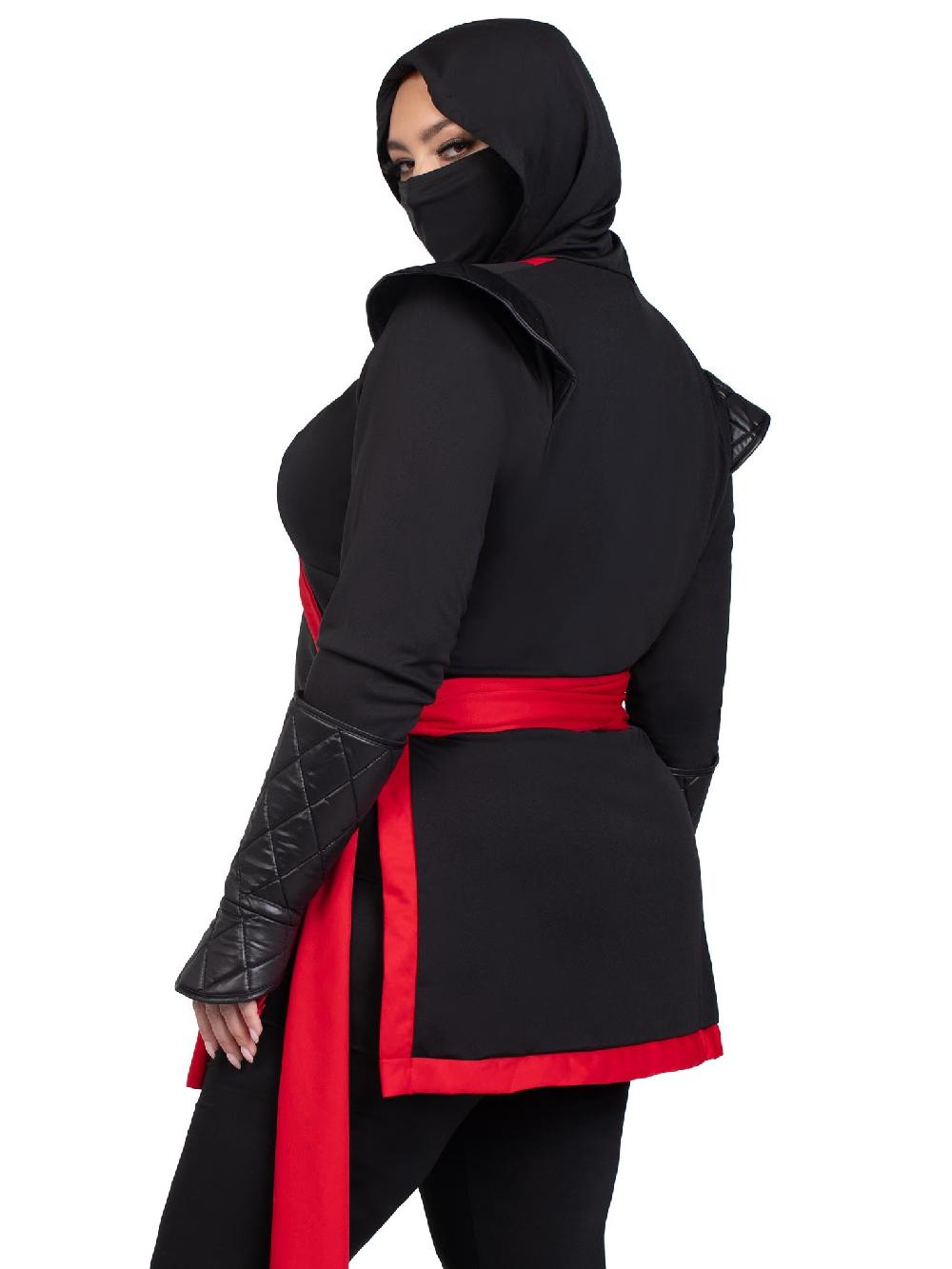 Leg Avenue Plus Ninja Assassin Costume Black/Red
