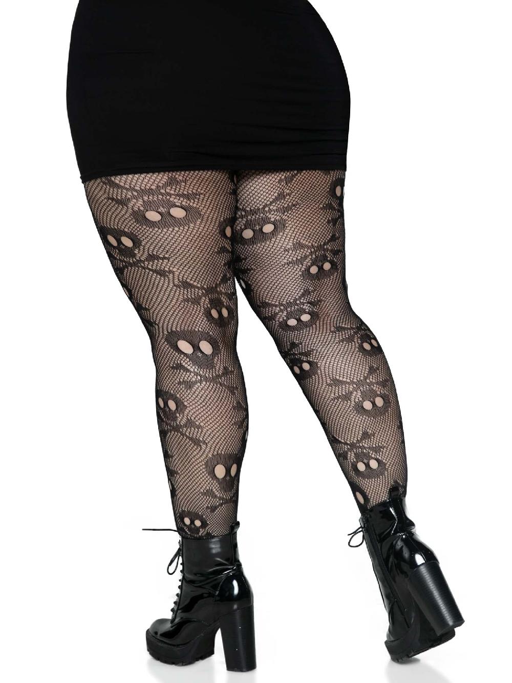 Leg Avenue Plus Pirate Booty Fishnet Tights Black