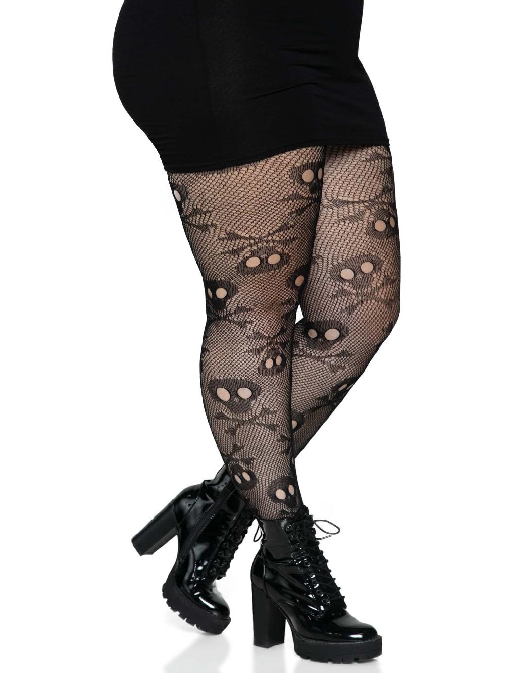 Leg Avenue Plus Pirate Booty Fishnet Tights Black