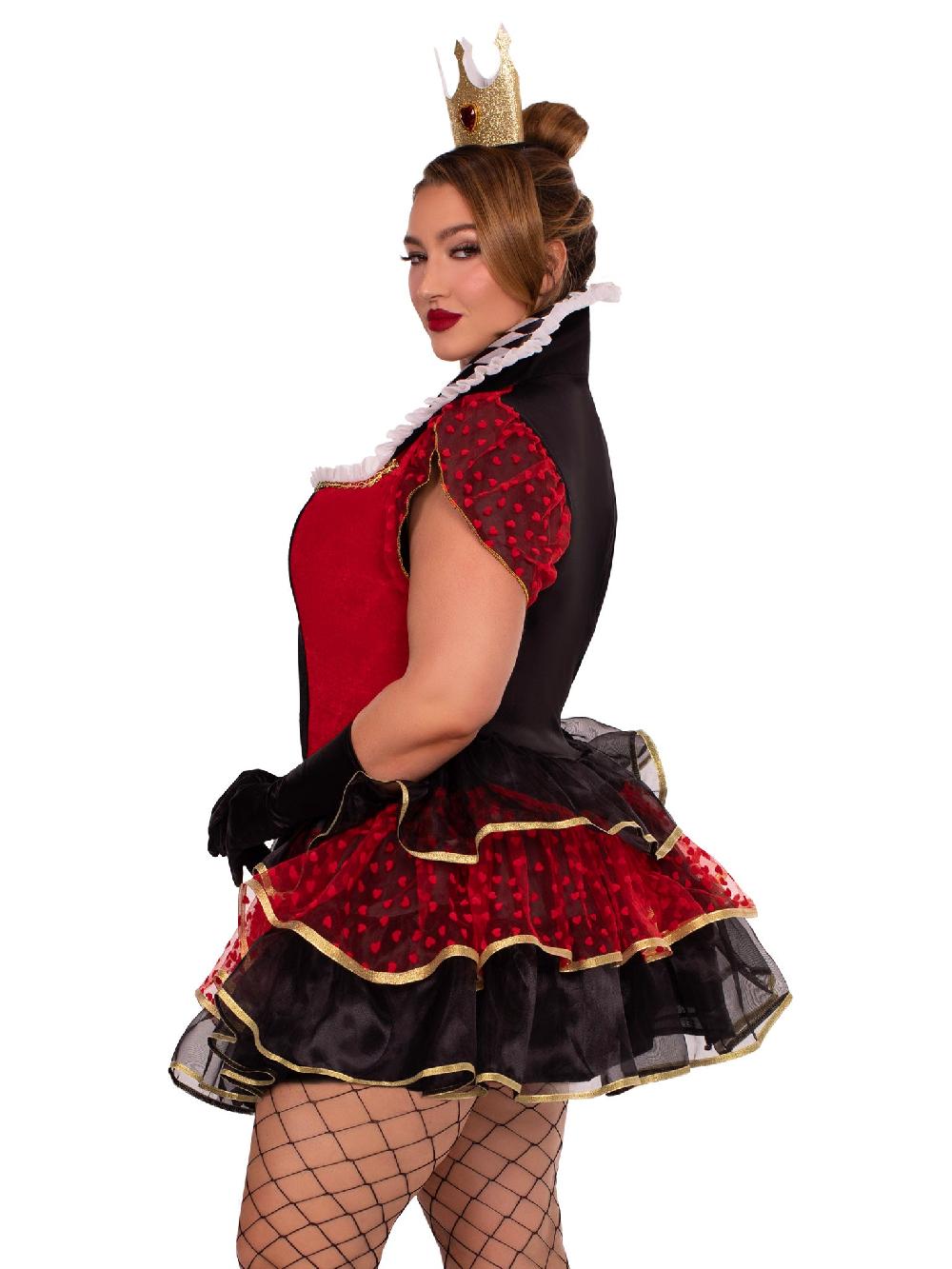 Leg Avenue Plus Queen Of Hearts Costume Multicolor