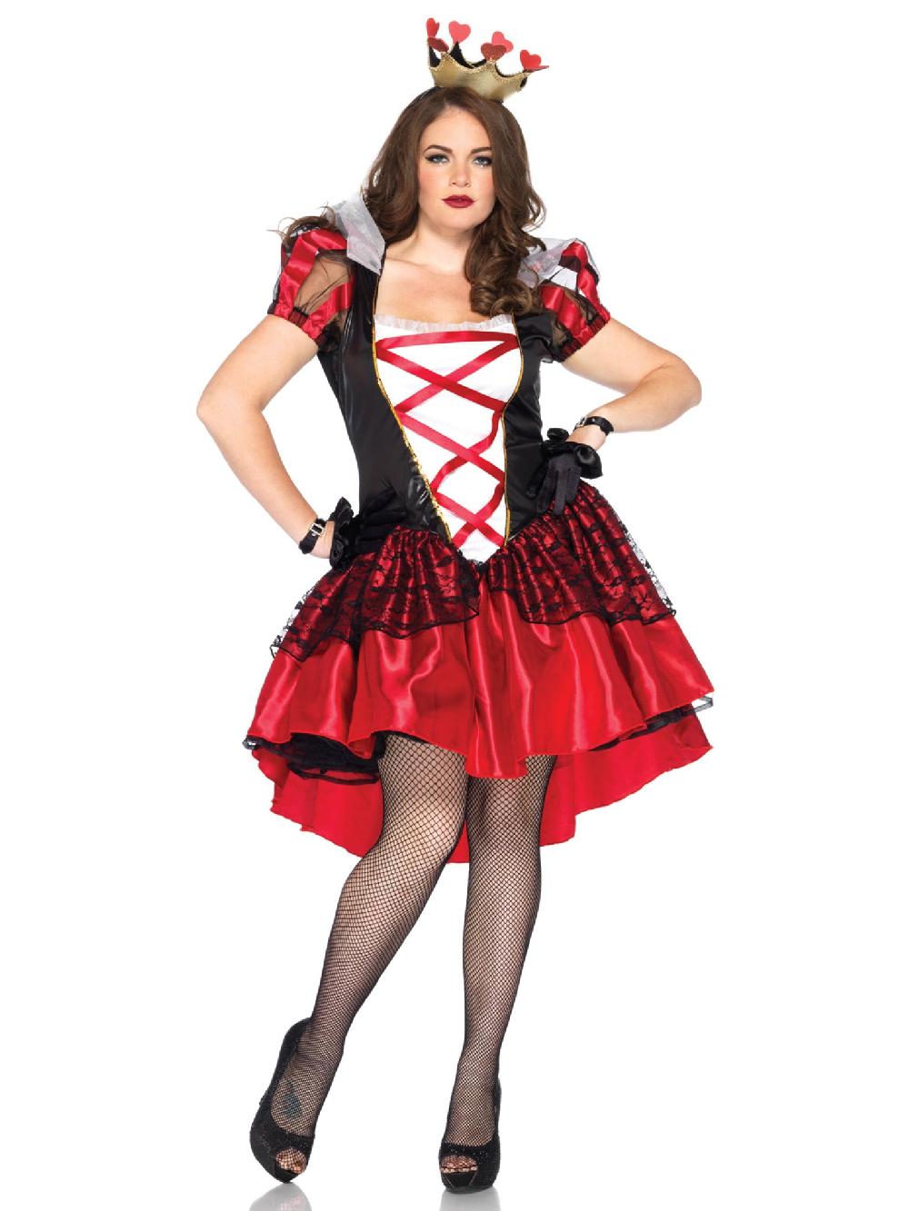 Leg Avenue Plus Royal Red Queen Costume Red/Black