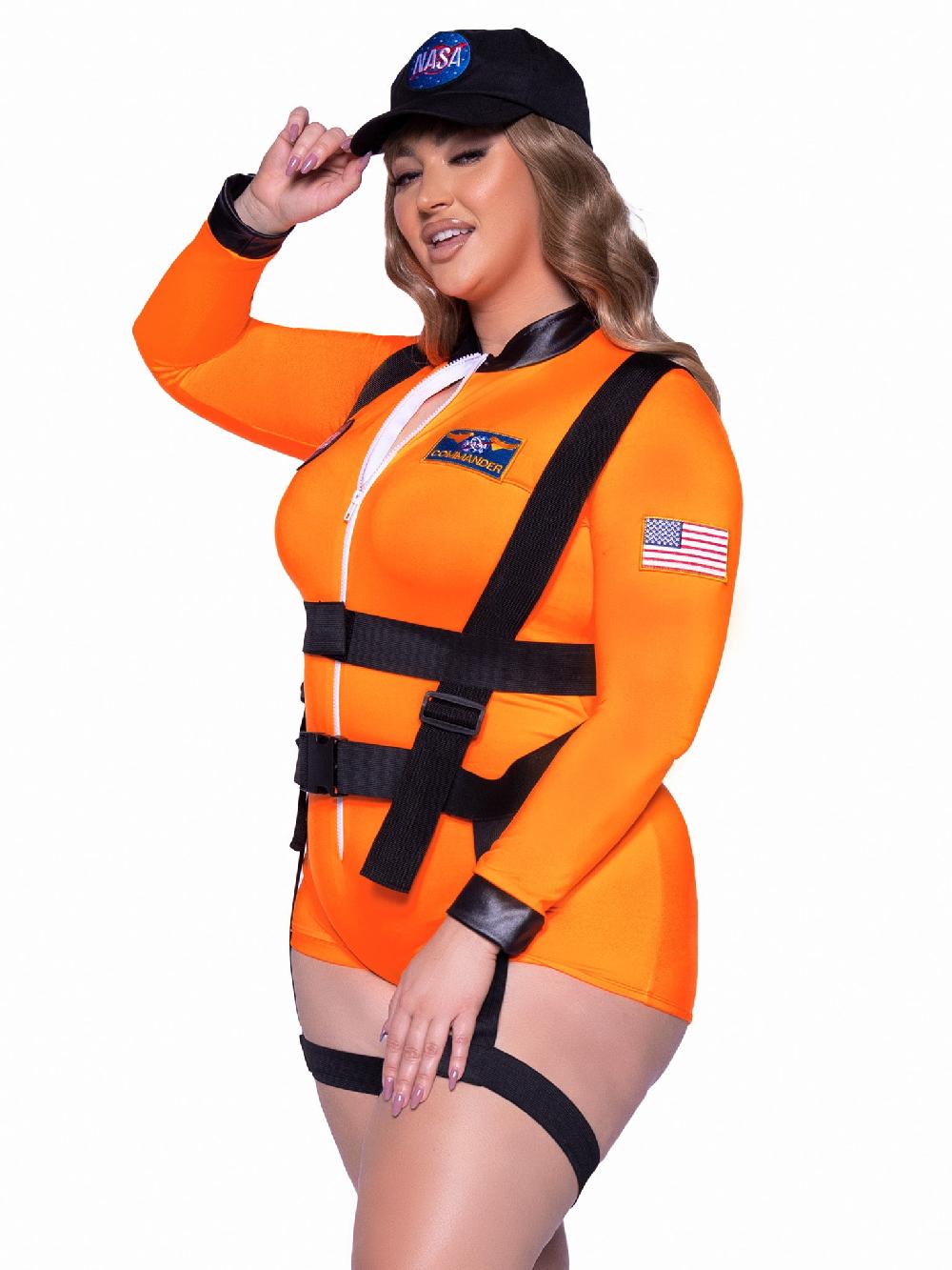 Leg Avenue Plus Space Commander Costume Orange