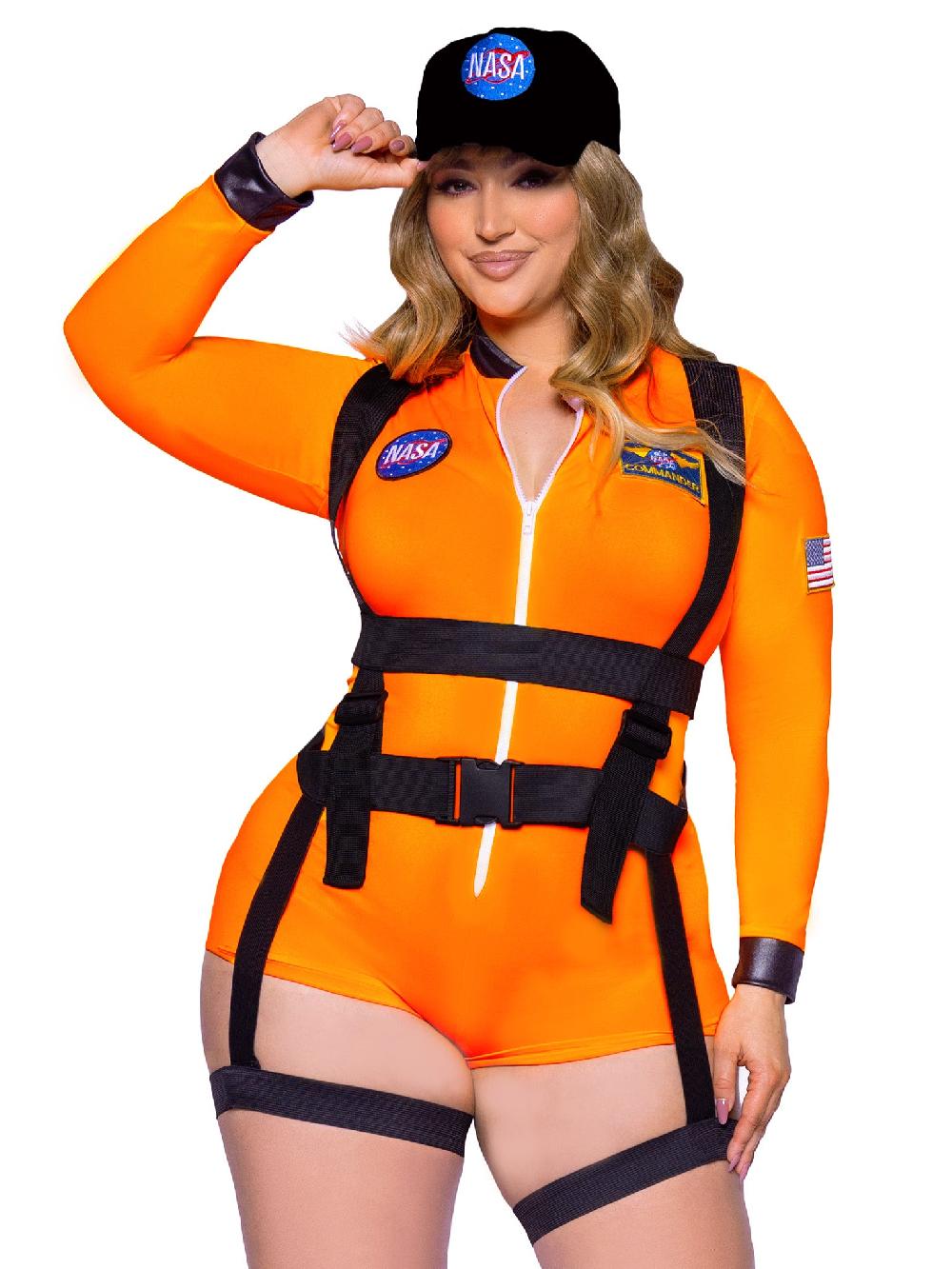 leg avenue Plus Space Commander Costume Orange