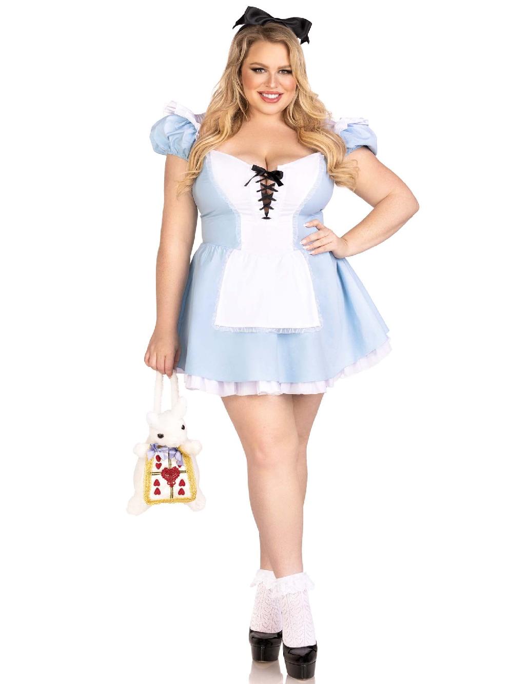 Leg Avenue Plus Storybook Alice Costume Blue