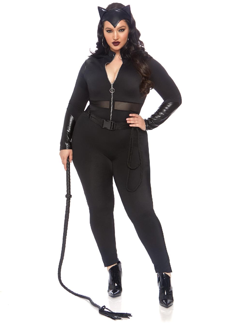 Leg Avenue Plus Sultry Supervillain Costume Black