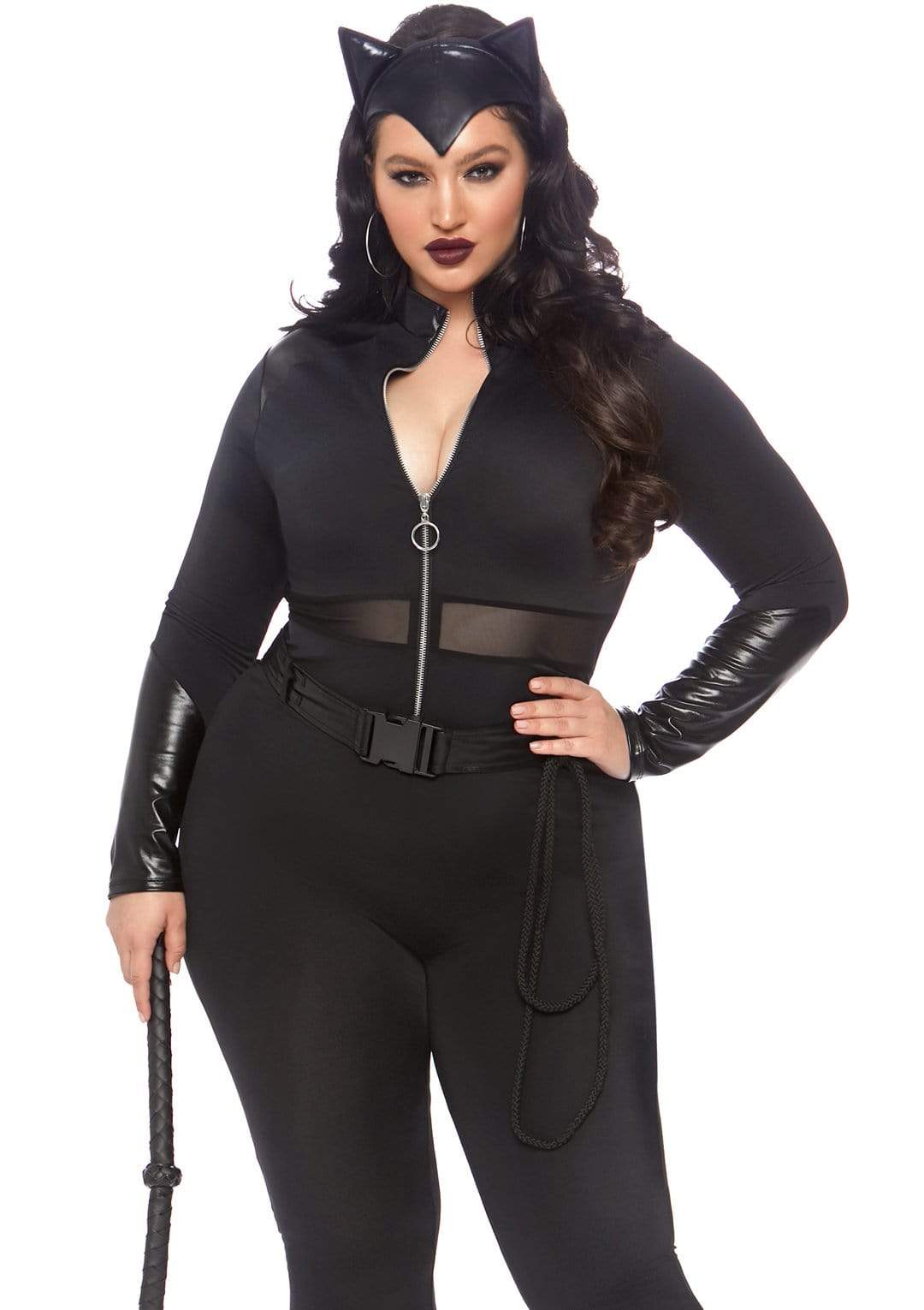 leg avenue Plus Sultry Supervillain Costume Black