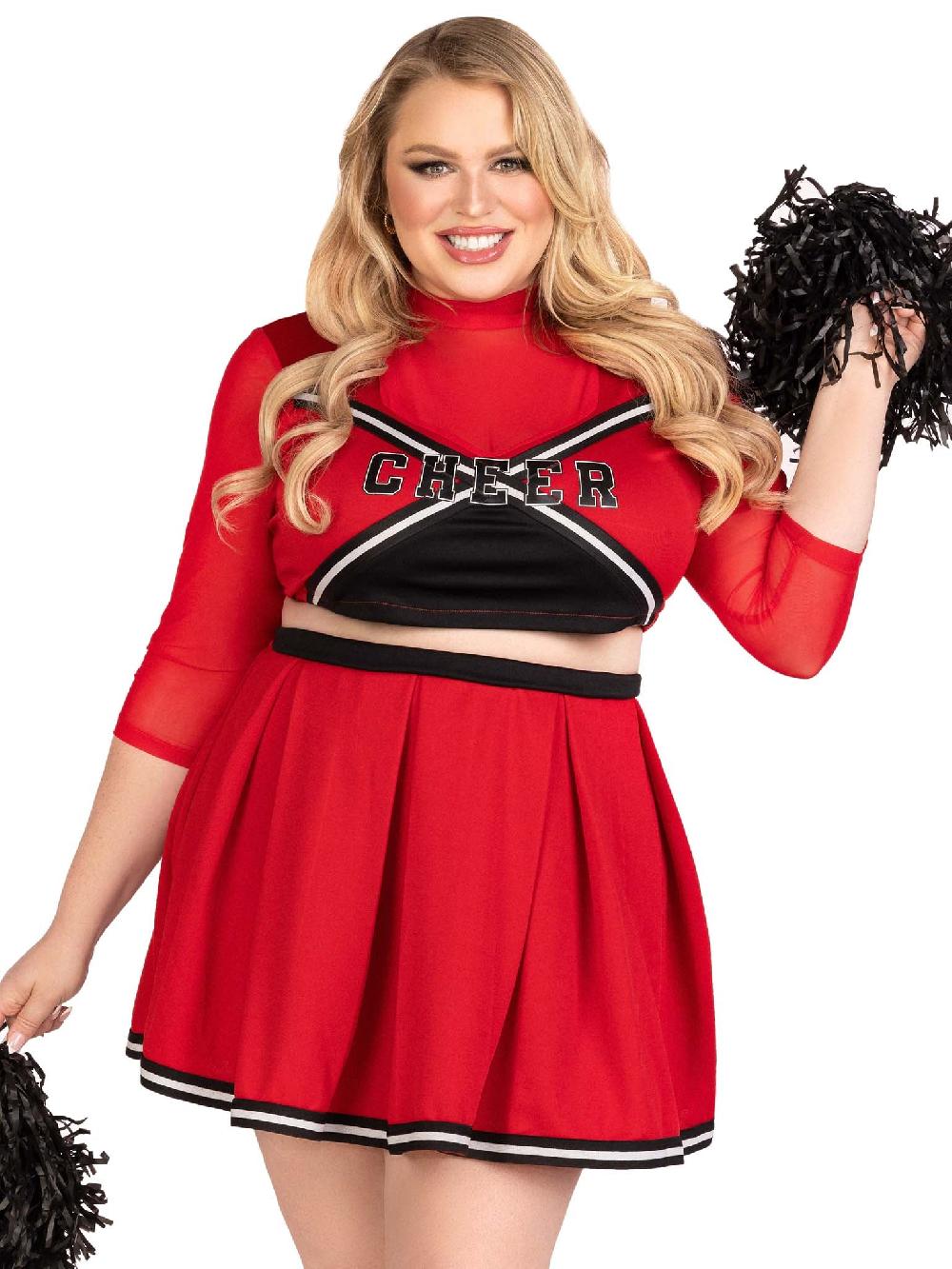 leg avenue Plus Varsity Babe Costume Red