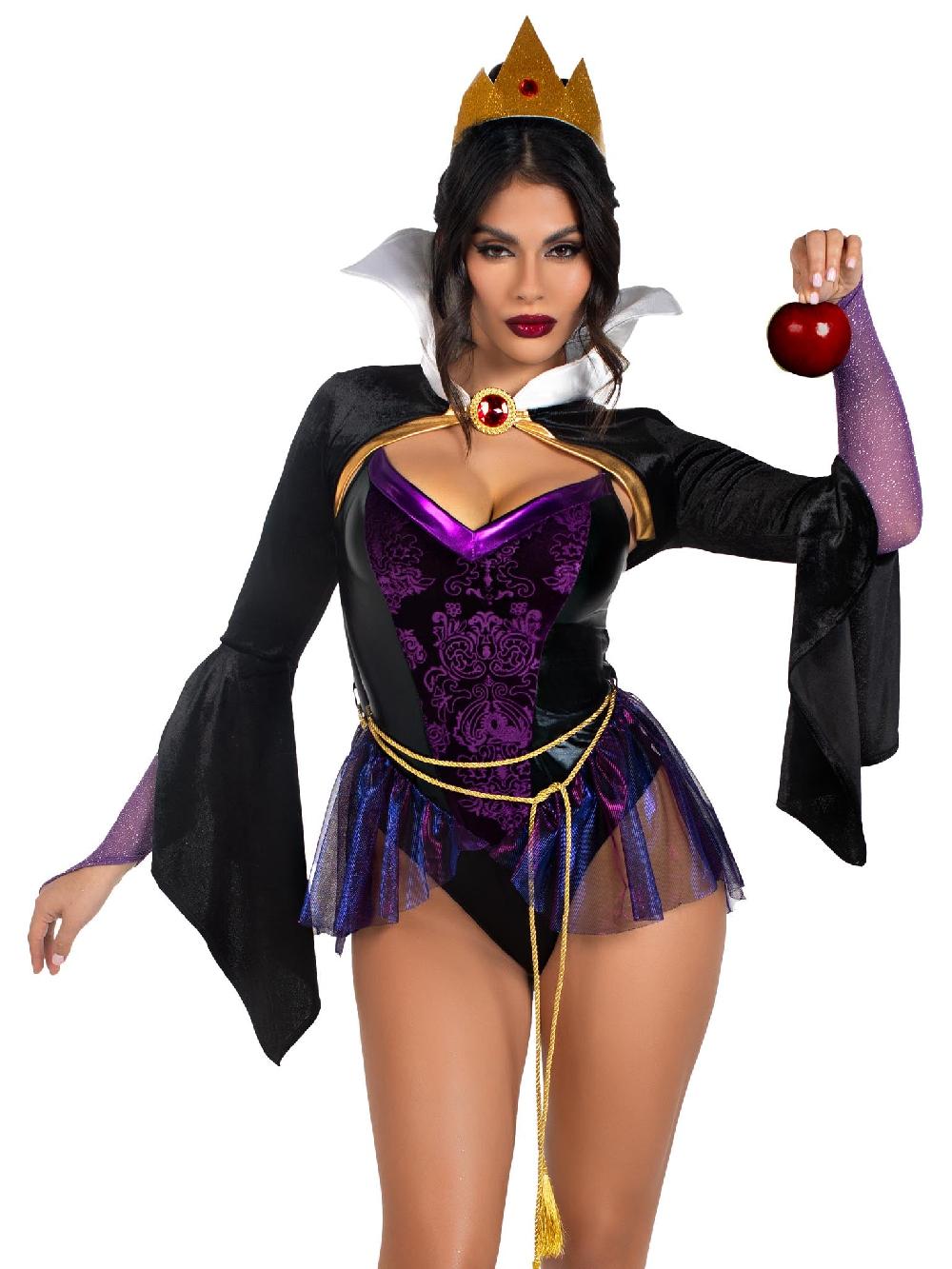 leg avenue Poison Apple Queen Costume Black