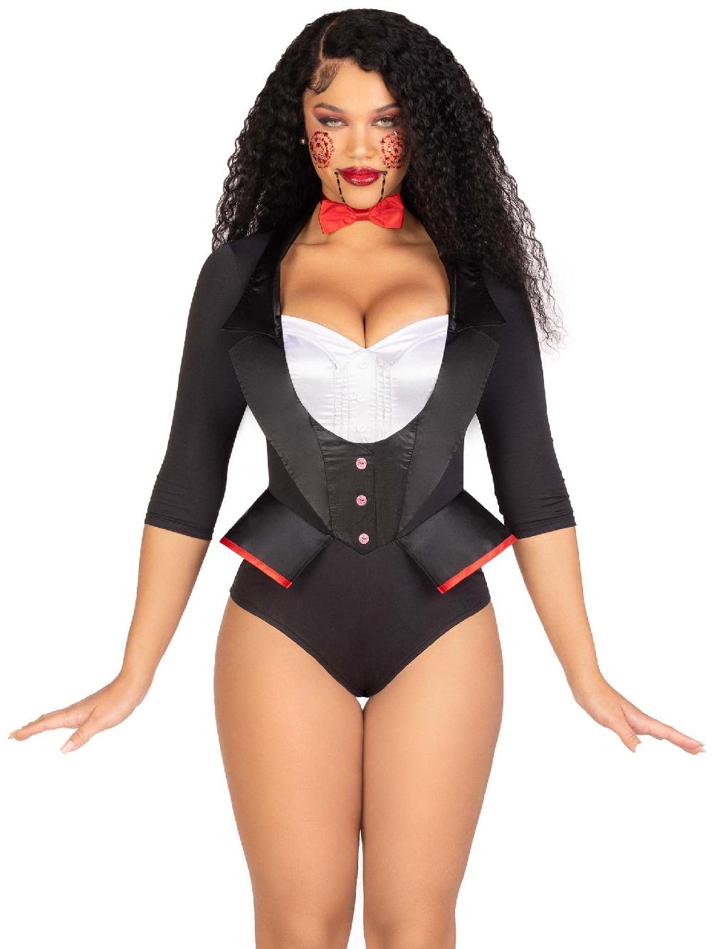 leg avenue Pretty Puppet Costume Black/White