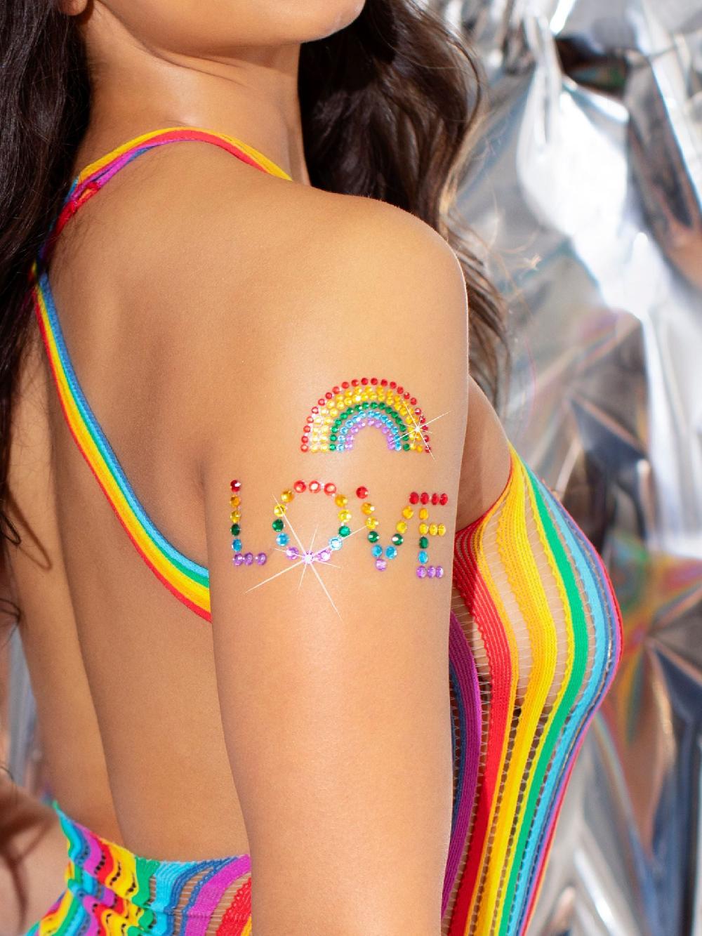 Leg Avenue Pride Stick-On Body Jewels Multicolor