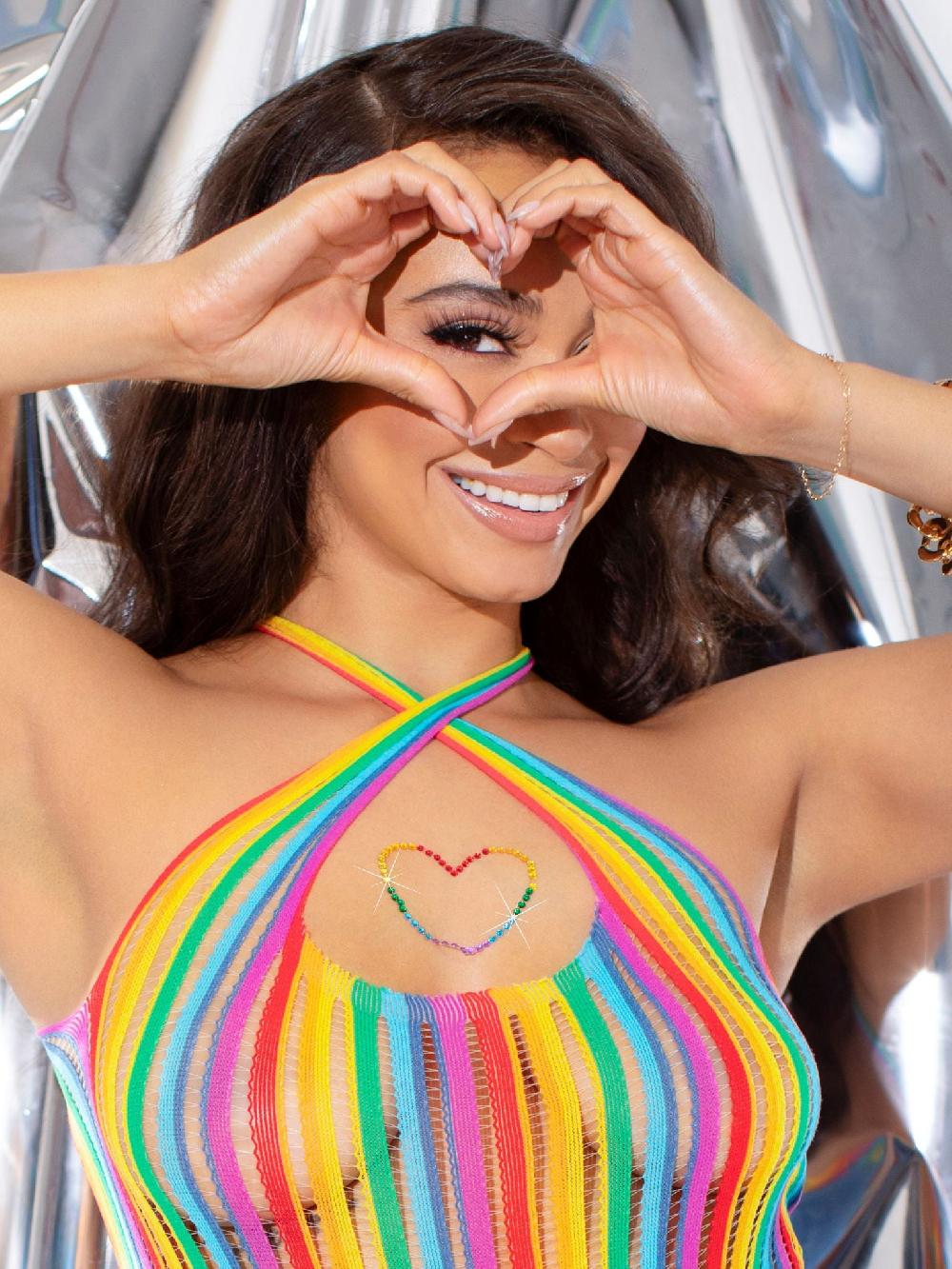 Leg Avenue Pride Stick-On Body Jewels Multicolor