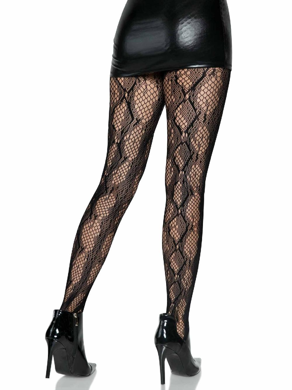 Leg Avenue Python Net Tights Black