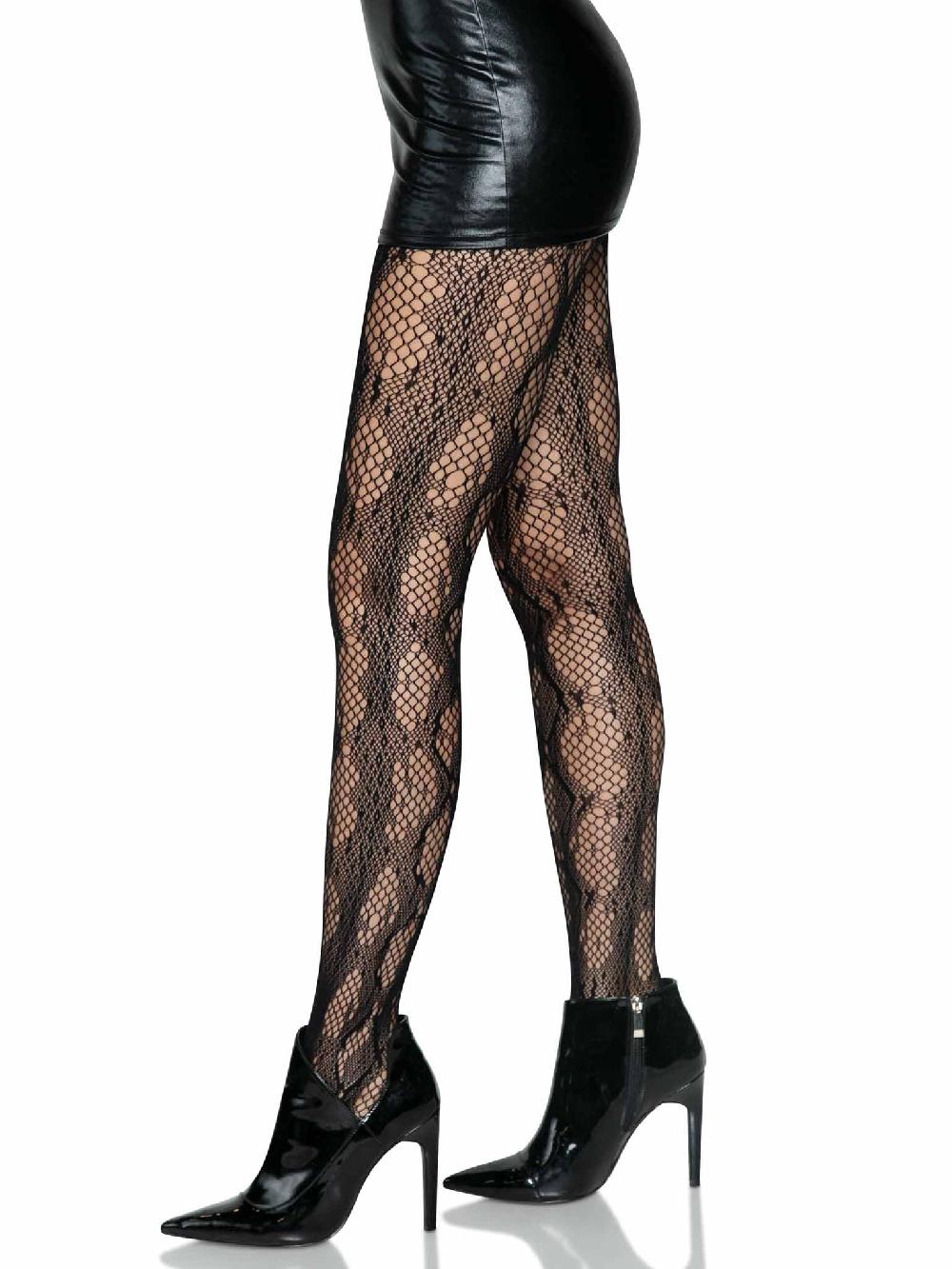 Leg Avenue Python Net Tights Black