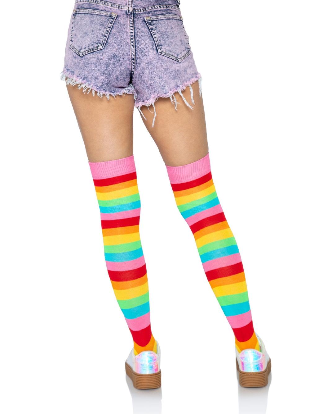 Leg Avenue Raya Rainbow Leg Warmers Multicolor